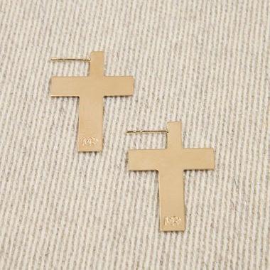 Серьги в форме креста
